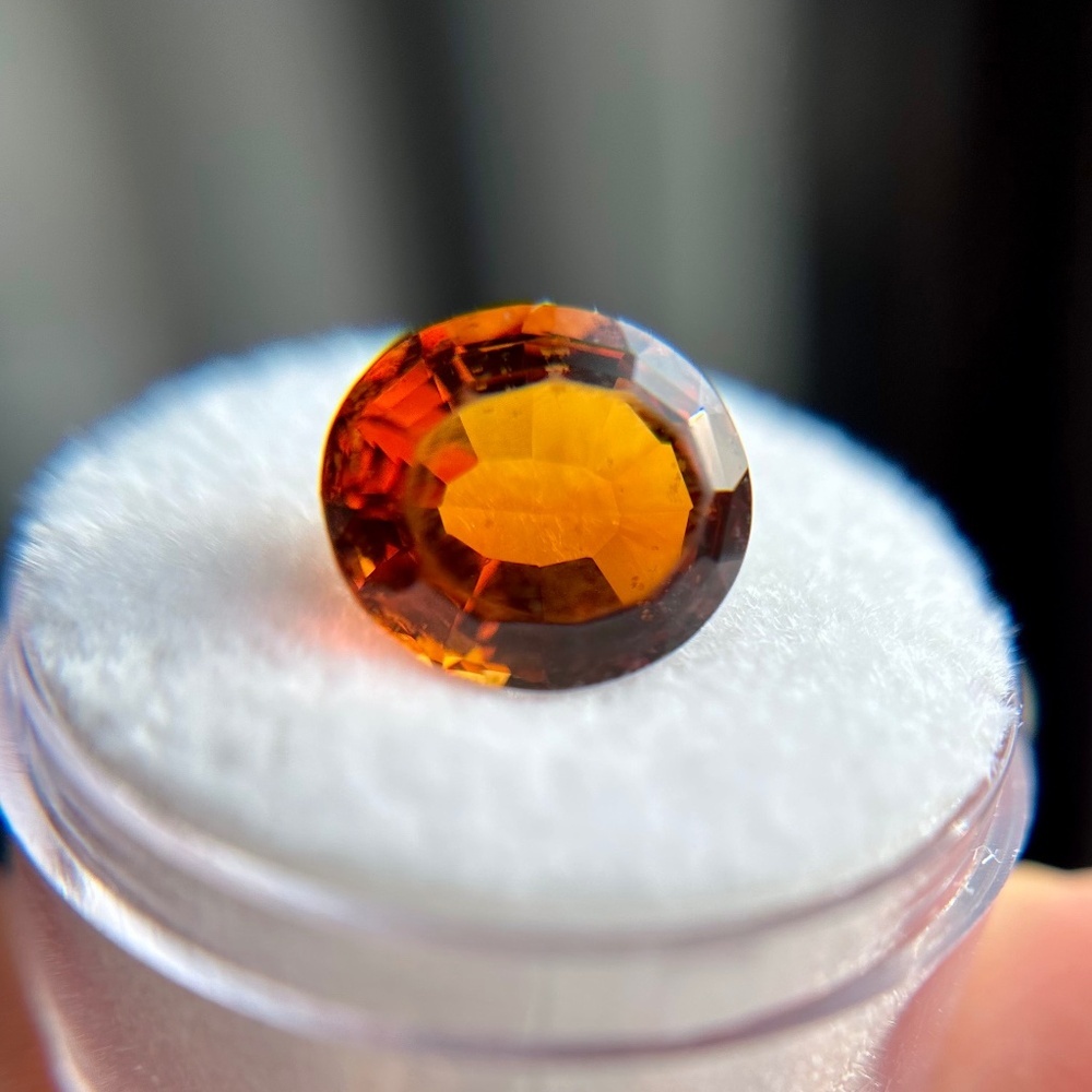 🧡 4.54 CT Natural Madeira CITRINE Vivid Deep ORANGE Gemstone
